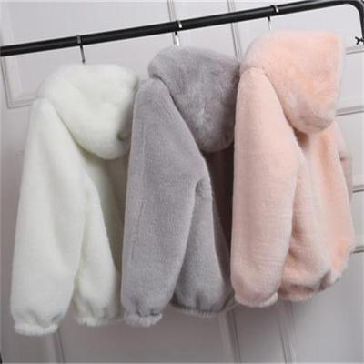 Women Warm Faux Fur Coat Hooded Winter Outerwear Fluffy Jacket Thicker