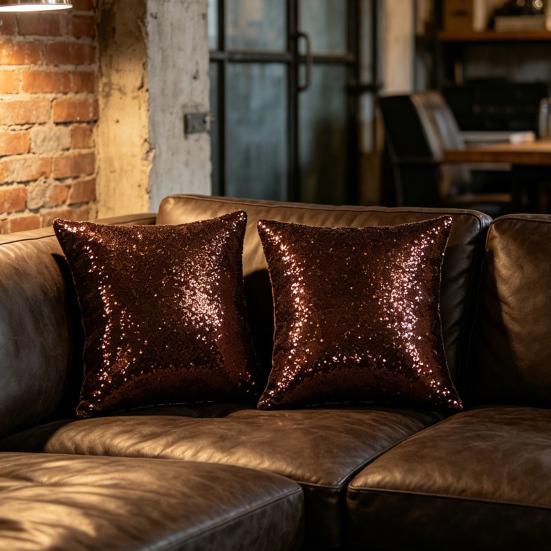 Kissenbezug Pailletten Dekorative Kissenhülle Moderner Bauernhausstil Kissenbezug für Sofa Schlafzimmer Büro