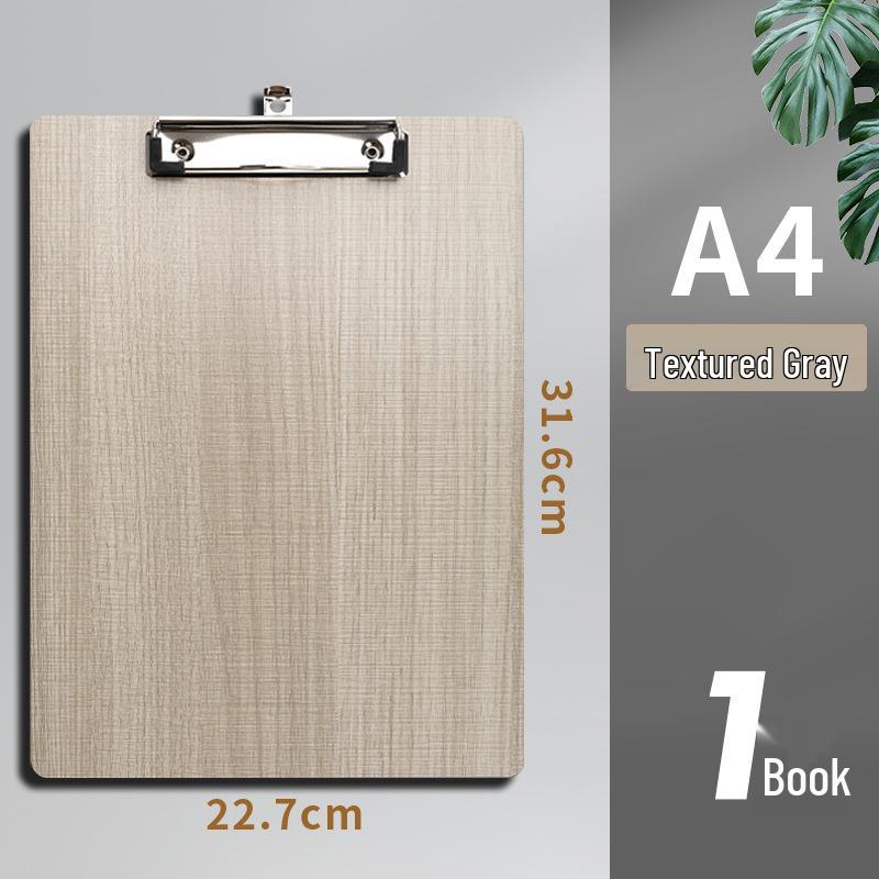 A4 Wooden Clipboard with Writing Pad for Office, School, and Storage Use.