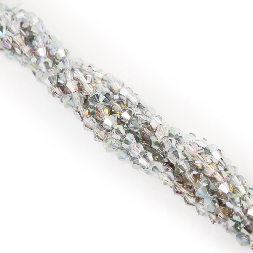 4mm Faceted Diamond Crystal Glass Beads for Handmade Hair Accessories