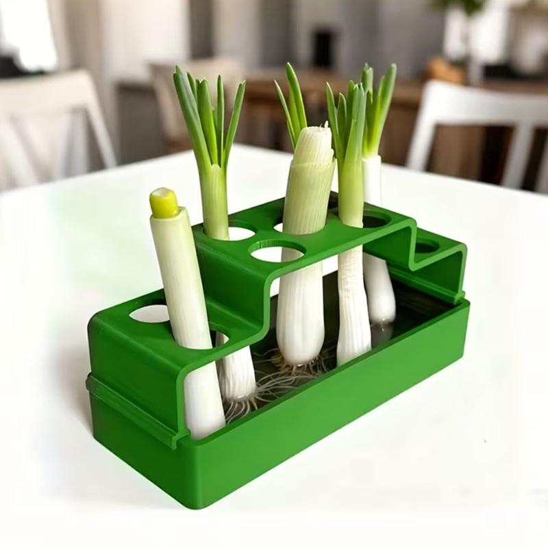 Practical Plastic Planter for Regrowing Scallions Hydroponic System User Friendly Kitchen Gadget Recyclable Texture