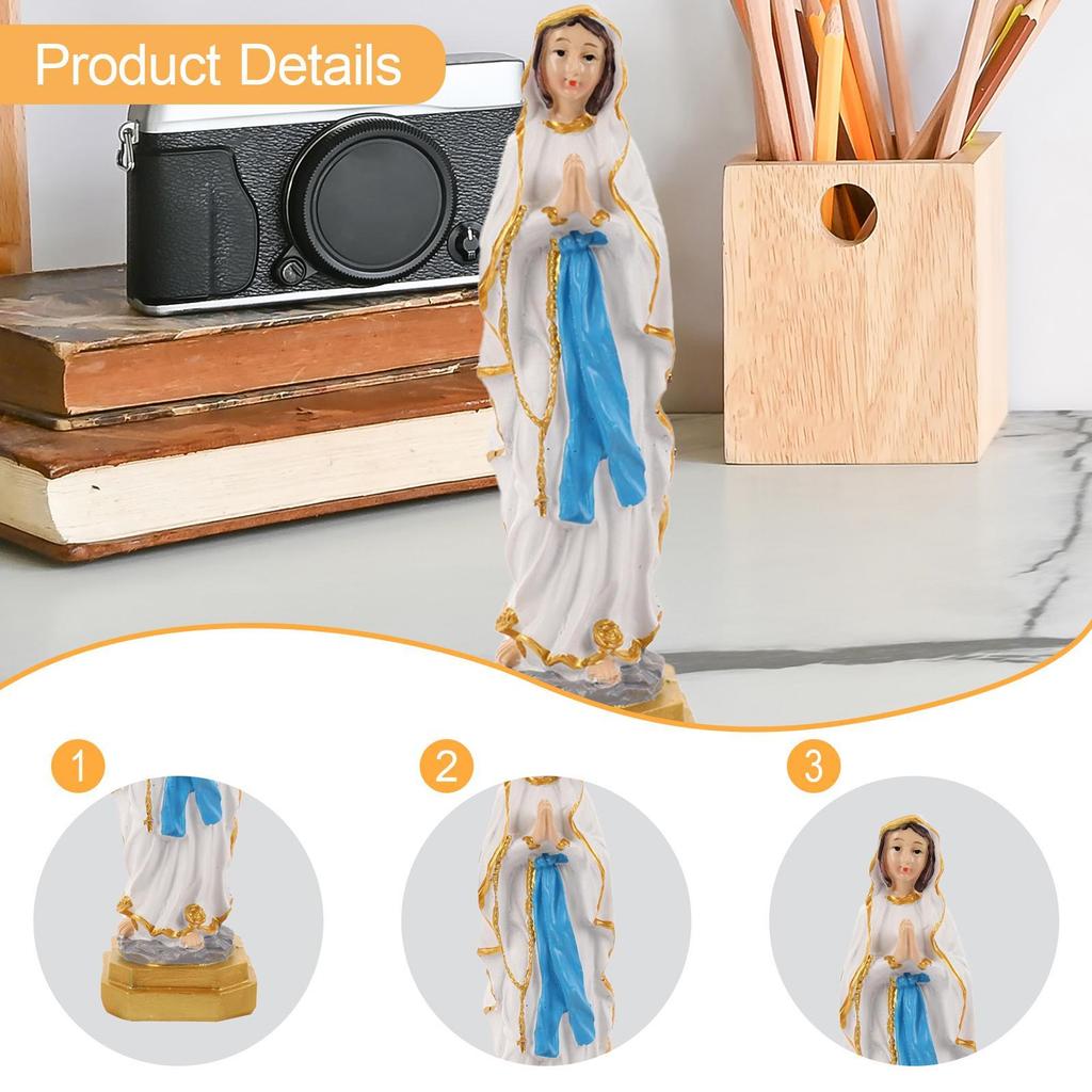 Blessed Virgin Mother Mary Sculpture with Praying Hands Religious Gift