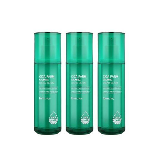 Farmstay Cica Farm Calming Cream Serum Soothing & Hydrating Dual Care 50ml × 3pcs Set