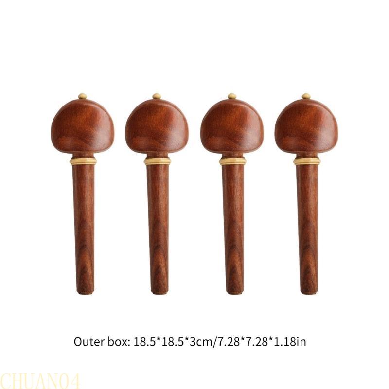 A1A2 4Pcs Cello Pegs Mahogany Tuning Pegs Musical Instruments Cello Replacement Parts Cello Tuner Pegs Mechanic Part