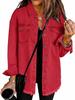 Damen Jeansjacke, Slim Fit Stretch Baumwolle Freizeit Oberbekleidung mit mehreren Taschen