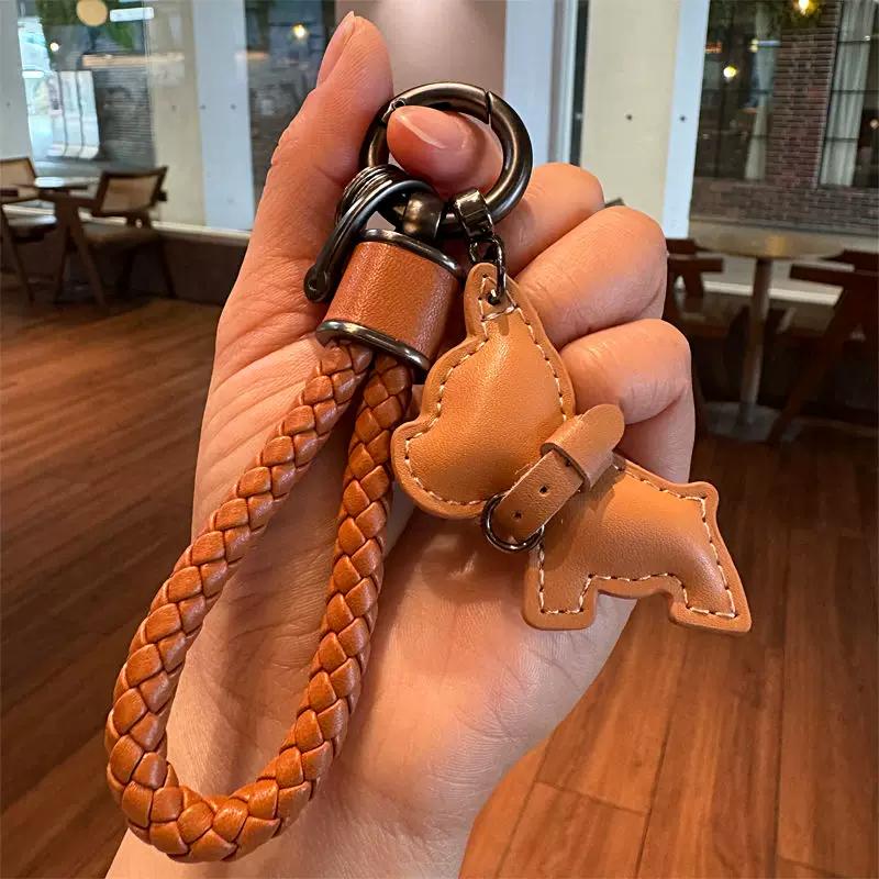 French Bulldog Puppy Handmade Car Keychain Cute Creative Bulldog Pendant Couple Gift Premium Bag Accessory