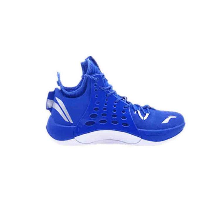 Li Ning SONIC 7 Slip Resistant Abrasion Resistant Mid top Basketball Shoes Men's Duke Blue ABAP019-7