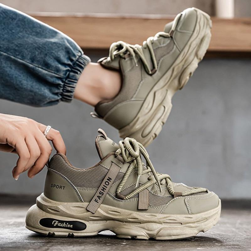 Mode Herbst Dicke Sohle Herren Freizeit Vulkanisierte Schuhe Jahreszeiten Vielseitige Tennis Sneaker Outdoor Elastizität Dämpfung Laufschuhe
