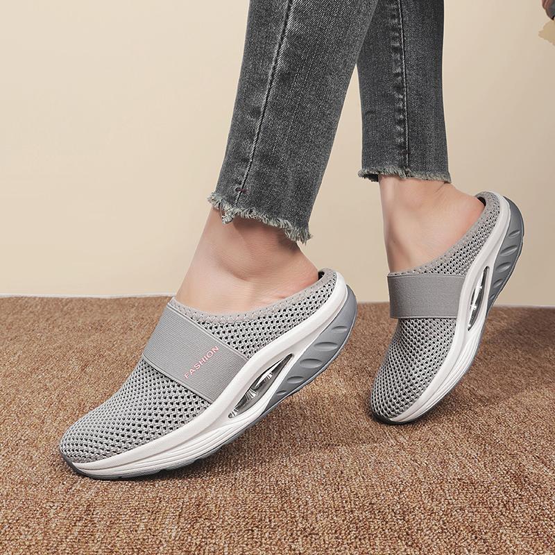 Summer Women Platform Slippers Casual Slip on Plus Size Black Pink Grey Elevator Sandals Shoes for Girls