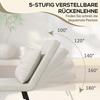 Relaxation chair in Scandi design, reclining chair, reading chair. Incl. cushion with button tufting, cream white