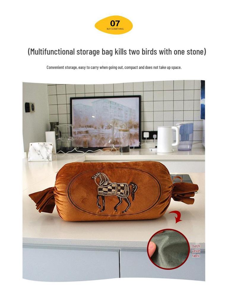 Luxury Checkerboard Velvet Sofa Blanket - Autumn/Winter Edition