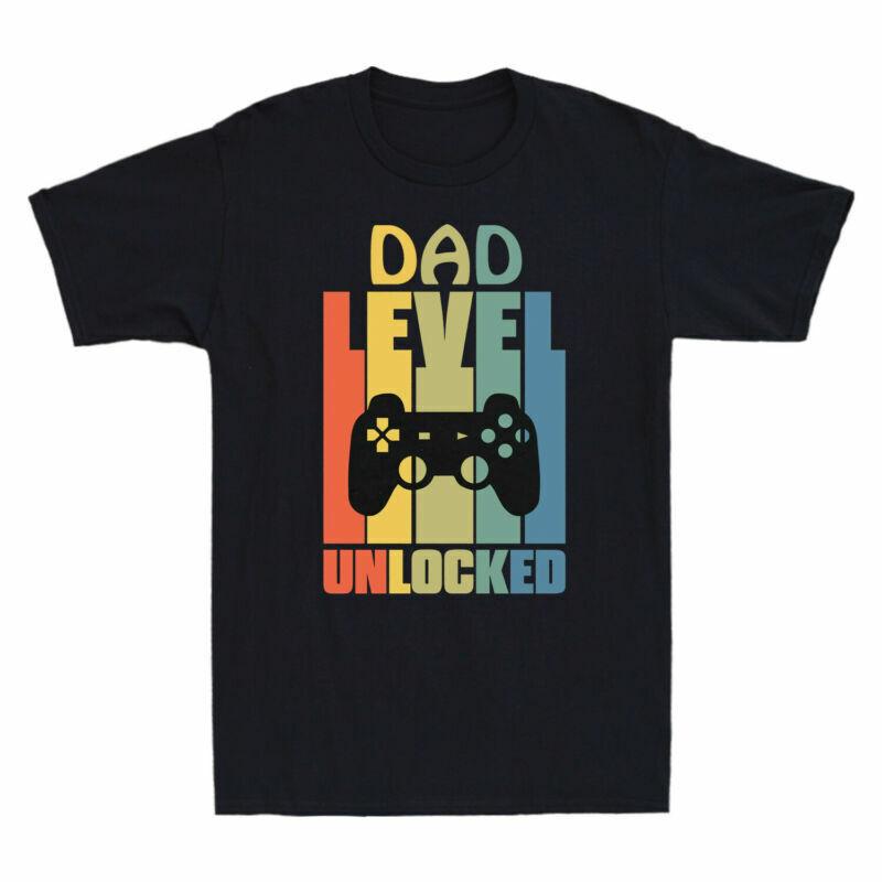 Daddy Announceunisext Tshirt Gift Unlocked Papa Level Pregnancy Novelty Funny Dad S