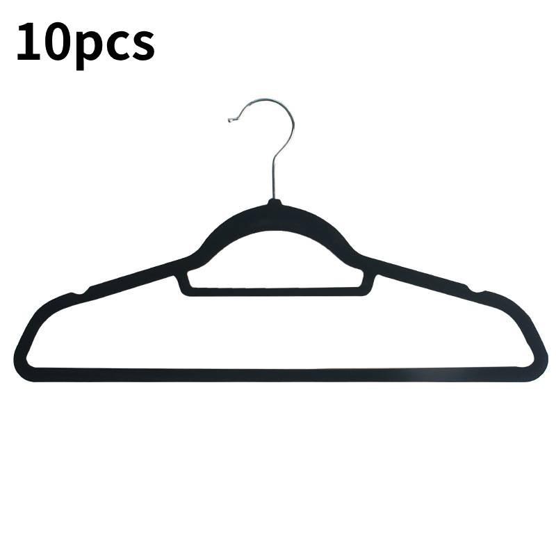 Premium Velvet Hangers Set Of Ten With Thick Non-slip Design For Clothes Drying And Storage