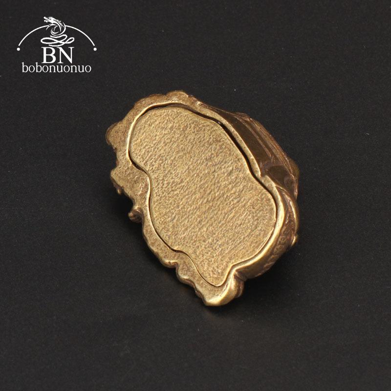 Antikk Bronse Stor Mage Lachende Maitreya Buddha Statue Skrivebord Kobber Ornament Håndverk Messing Miniatyrfigurer Hjemmedekorasjoner