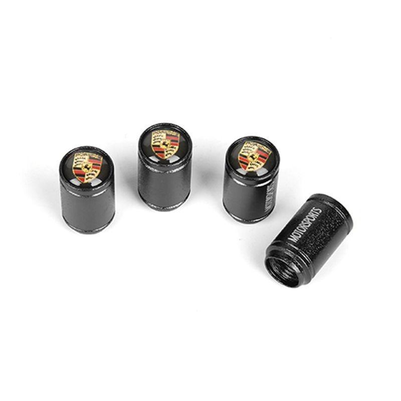 4 Stück Aluminiumlegierung Auto Rad Reifenventilkappe Reifenventil Schaftabdeckung für Porsche Panamera Macan 911 718 Taycan Boxster Cayman 918 Pajun
