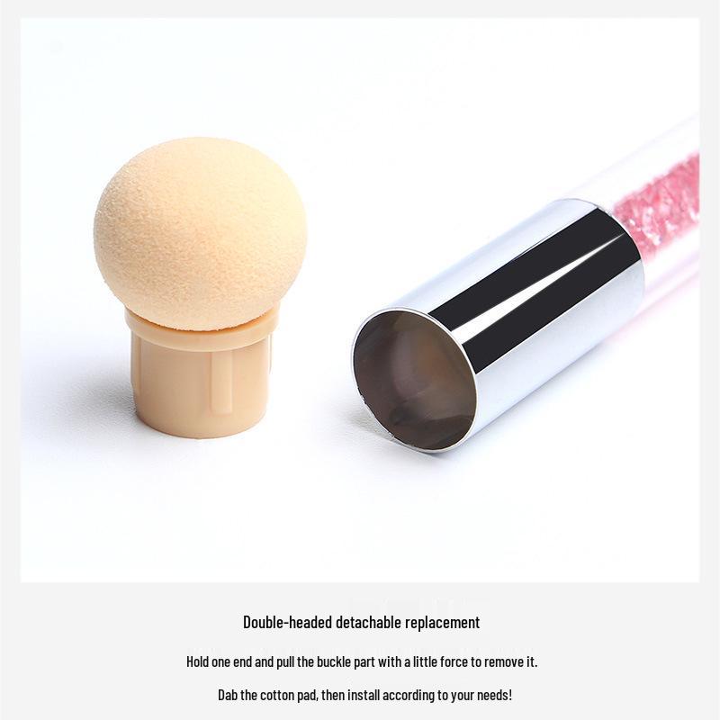 Nail Art Double-Ended Sponge & Dotting Tool for Gradient and Blending