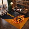 Tappeto in Velluto di Cristallo Personalizzato Borussia Dortmund, Stampa Testo Nome Personalizzato, Logo Calcio Morbido Antiscivolo Tappetino per Pavimento Decorazione Casa Regalo