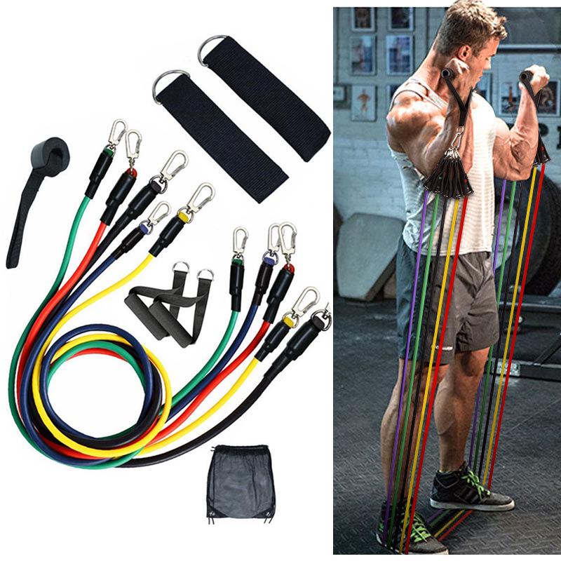 12 pcs Tensioner Rope Ttpe Home Fitness Equipment Resistance Bands ...