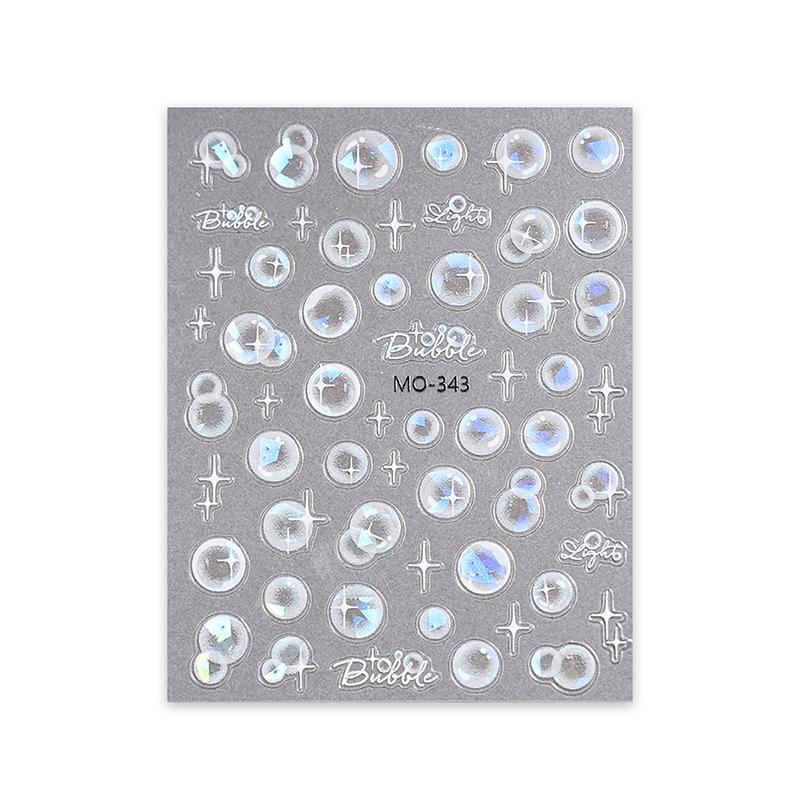 3D Transparent Bubble Nail Art Stickers Nail Decals Self-Adhesive Water Bubble Manicure Slider Diy Nail Decoration Salon Gift