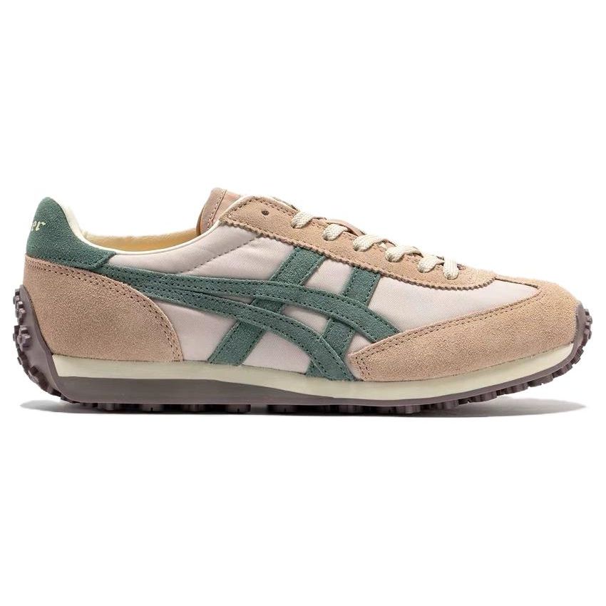 ONITSUKA TIGER Edr 78 Mesh Leather Comfortable Versatile Shock Absorbing Durable Low Top Casual Shoes Unisex Sneaker Brown Green 1183C263-250