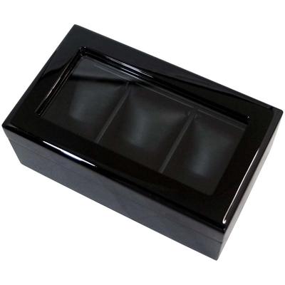 IGIMI Luxury Wooden Watch Box with Holds 3 Compatible with Regalo Nero Black IG-ZERO 40A-1W Window, Watches, (IG04020301001)