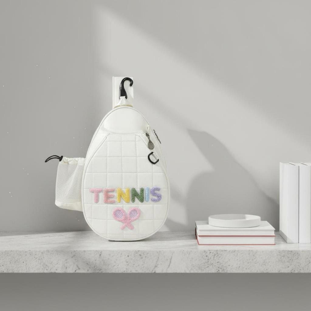 Large Capacity Tennis Shoulder Pack Stylish Paddle Bag for Pickleball Badminton