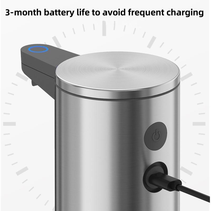 Stainless Steel Intelligent Automatic Sensing Soap Dispenser, Non-contact Household Kitchen Bathroom Wall Mounted Soap Dispenser