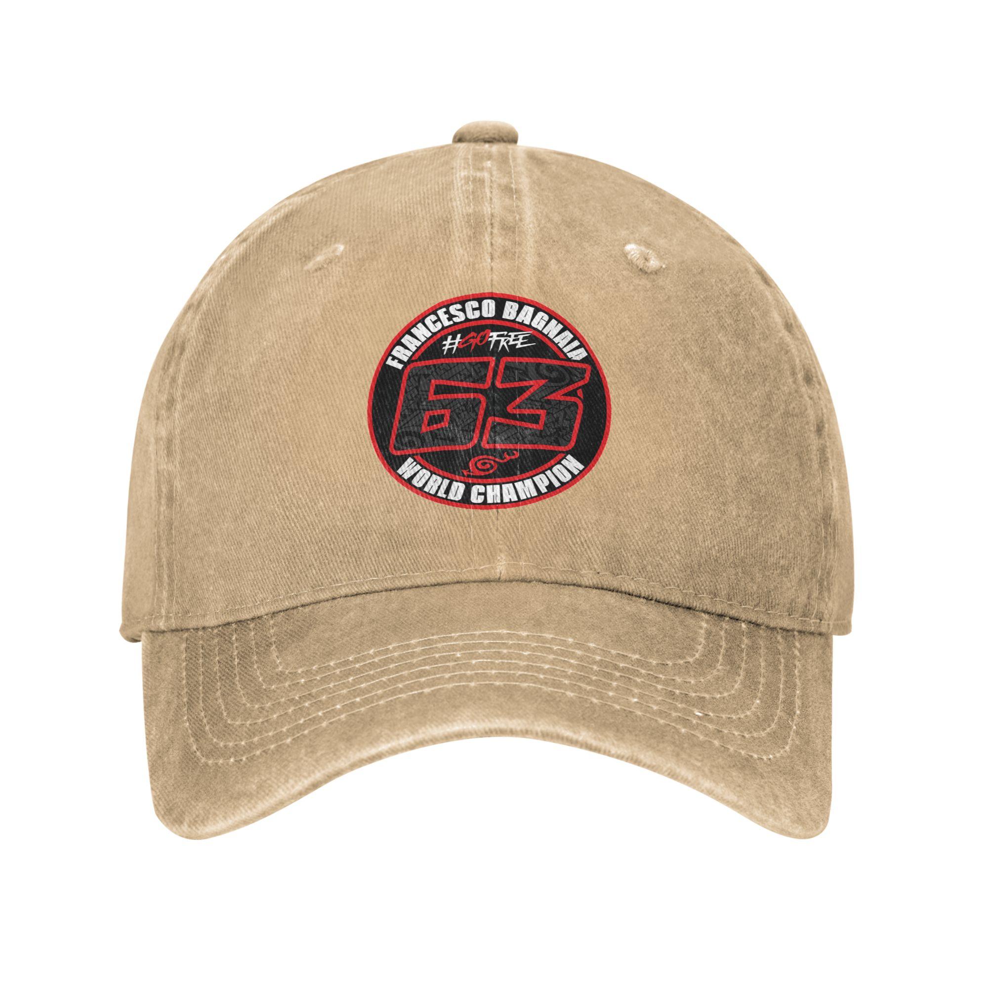 

Pecco Bagnaia 63 Denim Cap Casual Baseball Caps Adjustable Hat Summer Unisex Baseball Hats One Size