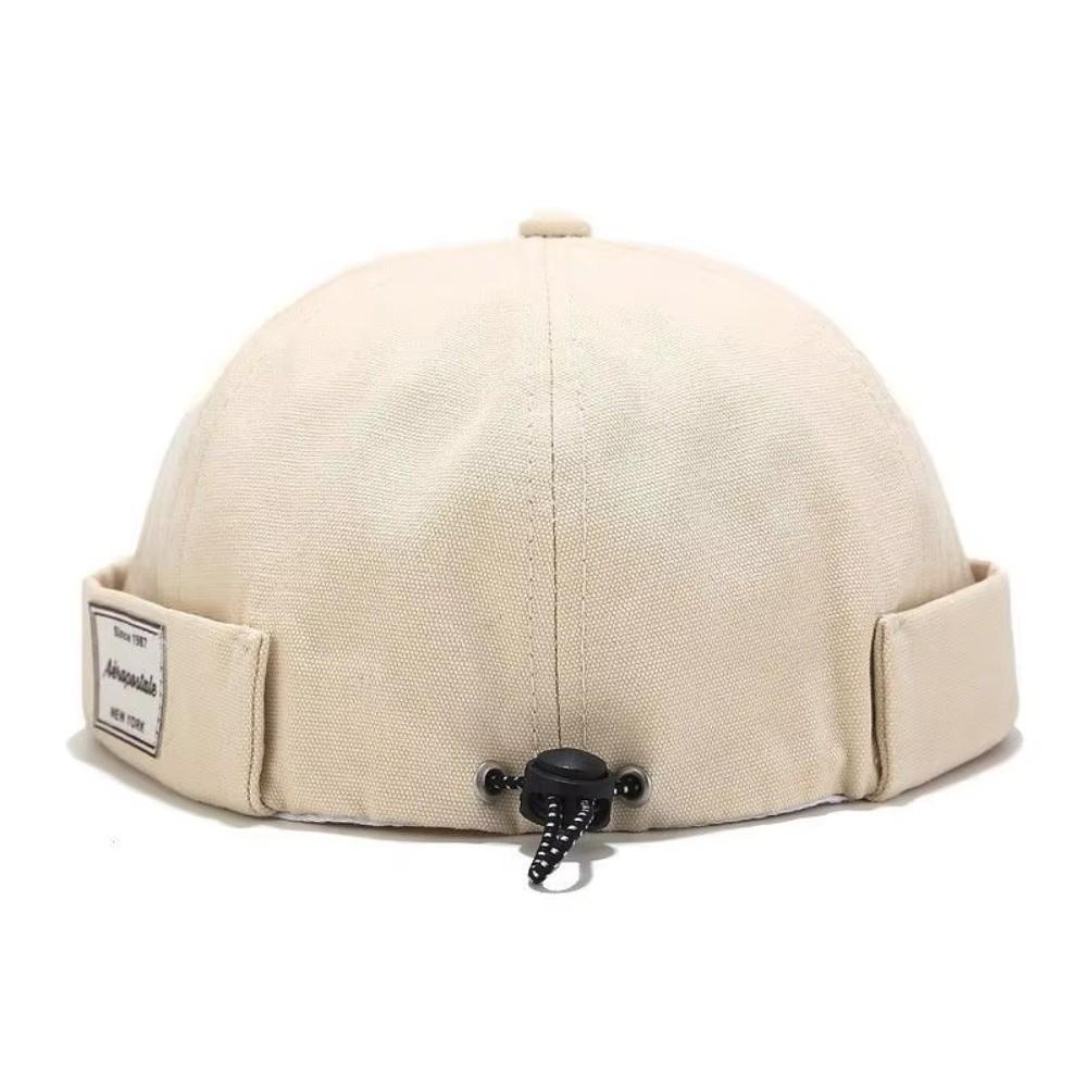 

Cotton Melon Skin Hat Brimless Sun Hat Fashion Landlord Cap Outdoor бежевий