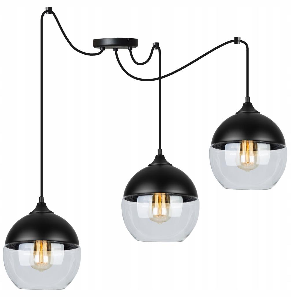 ELEGANT SPIDER HÄNGELAMPE GLAS-SCHIRM