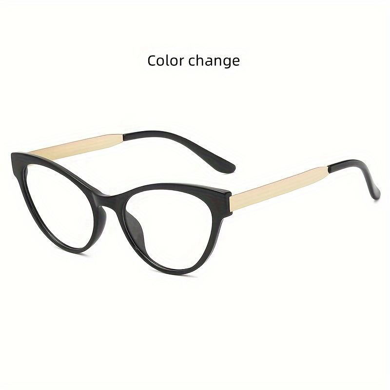 

1Pcs New Ultra-Light Metal Cat S Eye Frame Men S And Women S Fashion Day And Night Use Color-Changing Anti-Blue Light Glasses