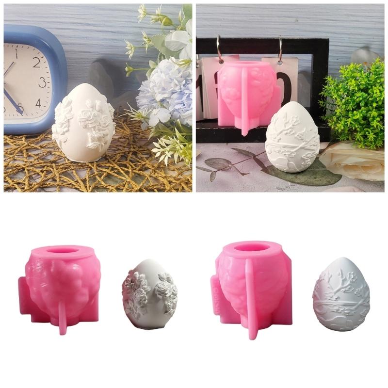Easter Eggs Silicone Mold Flexible For DIY Enthusiasts And Home Decors For Crafting Plaster Or Candle Decorations