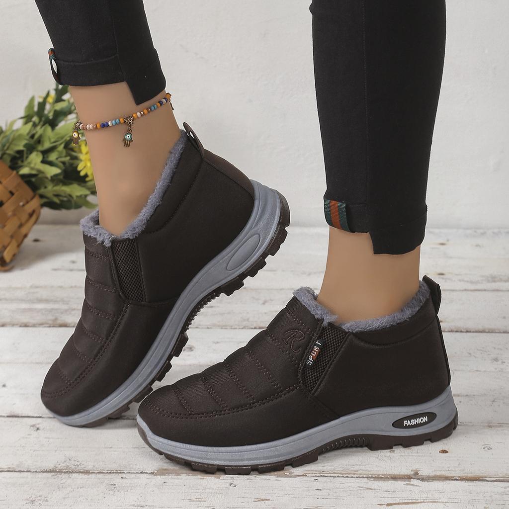 New Cotton Shoes Winter Velvet Thickened Couple Snow Boots Popular Non-slip Short Boots