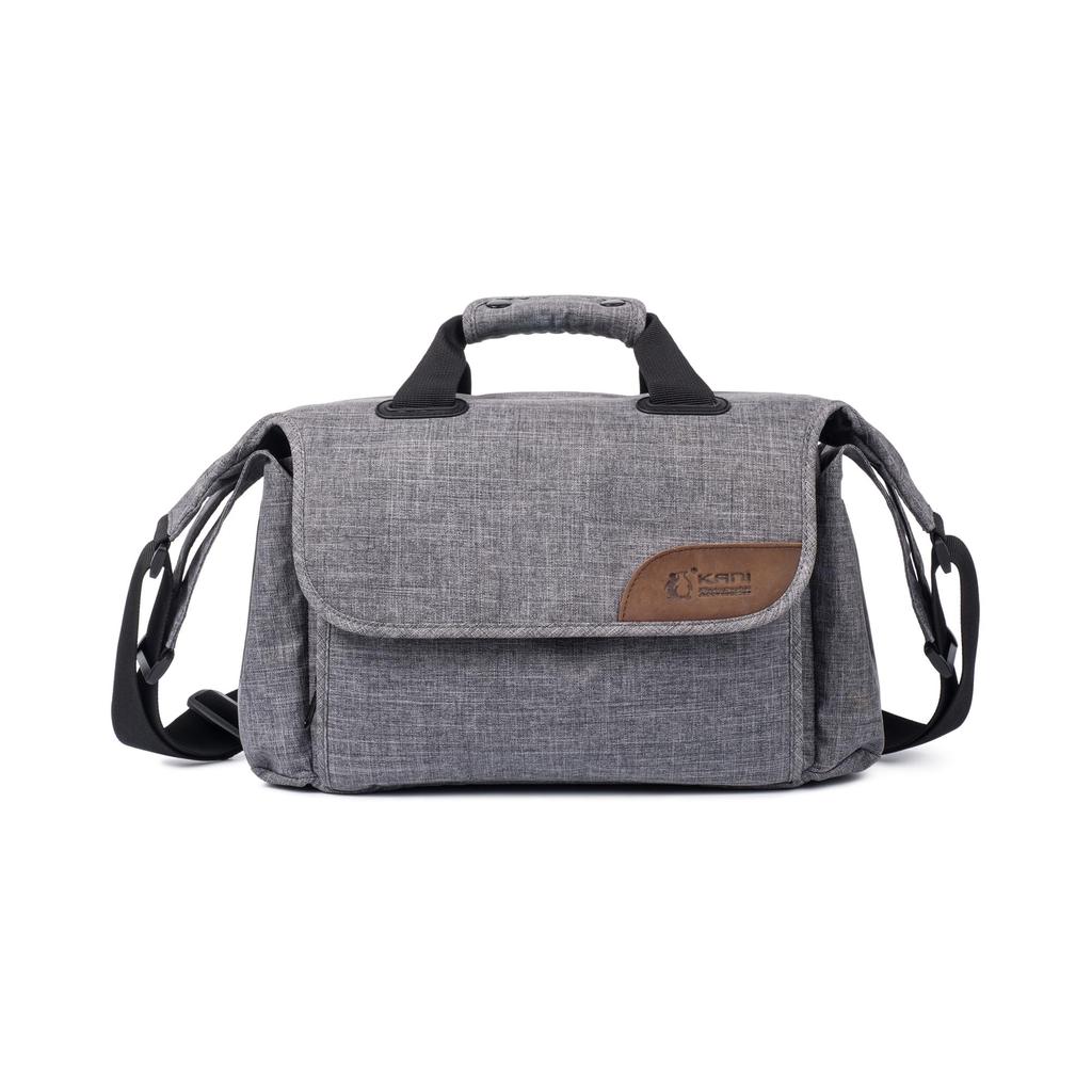 Camera Bag Gray Shoulder Bag Capacity 7L Compatible with Interchangeable Lens Cameras Water Repellent External 38 X 18 X 23 Cm Large Side Pockets 4