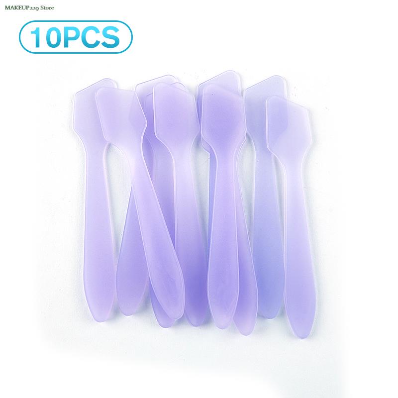 

10Pcs Mini Cosmetic Spatulas Scoop Face Cream Makeup Mask Mixed Spoon Beauty DIY Tools Eye Facial Makeup Applicator Sticks фиолетовый