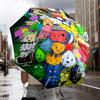 Colorful Dream Island Collage Umbrella 8-Frame for Travel, camping, Casual Lightweight Portable Umbrella, Essential for every family Holidays Gift