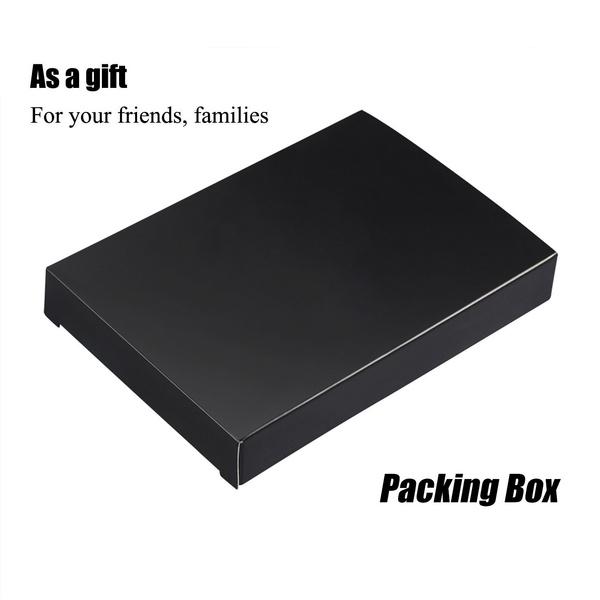 Black Stainless Steel Case Slim Blocking Wallet ID Credit Card Holder Men