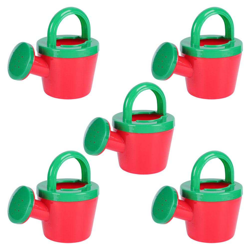 5pcs Watering Cans Watering Pot Plastic Watering Containers Beach Sand Toys Watering Toys