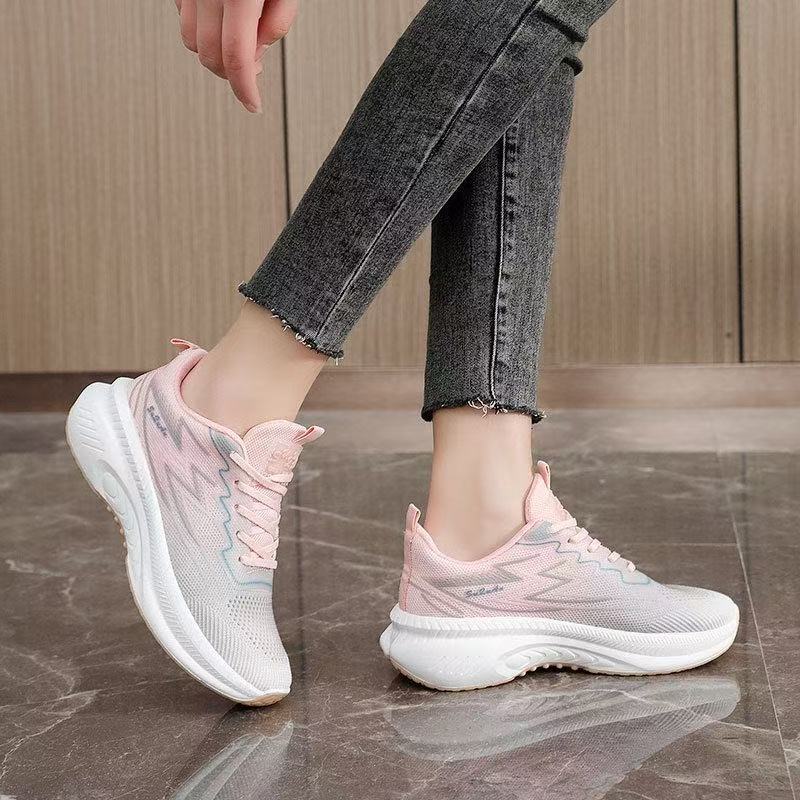 Summer new breathable fly knit shoes ins student running sneakers casual shoes
