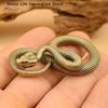 New Vintage Copper Snake Ornament Decorations Tea Pet Antique Zodiac Animal Figurines Miniatures Home Desktop Decor Brass Crafts