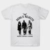 Herren Schwarzes T-Shirt mit Aufdruck Mord, Chaos & Rache No-Cut Transferpapier Druck Baumwoll-T-Shirt
