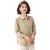 Fengxiao 2026 Summer Plus Size Lapel Blouse for Mothers