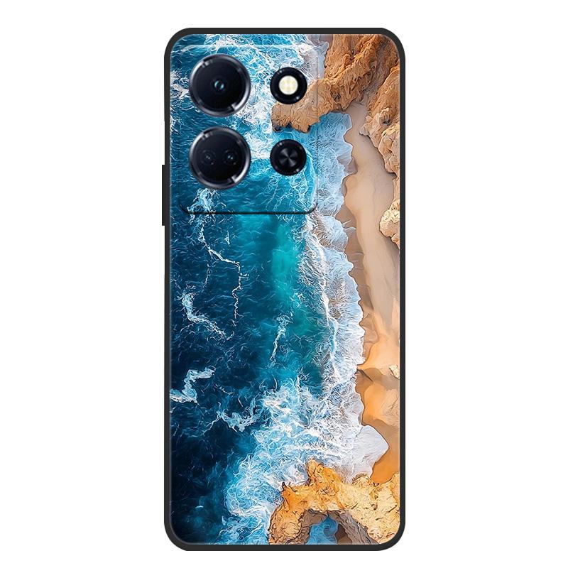 Schutzhülle aus weichem, mattem Silikon in Marmoroptik für Infinix Note 30 4G, passend für Infinix Note 30 Pro, 30i und 30 VIP – Rundumschutz