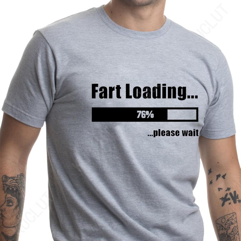 Funny Tshirt Fart Loading Humor Tee Joke Gag Tshirt for Man Dad Gifts Guys Clothes Short Sleeve Clothes Fashion Casual Tee Tops