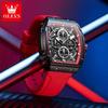 OLEVS Watch Men Chronograph Quartz Wristwatch Big Dial Moon Phase Hand Clock Date Waterproof Original Fashion Men's Watches