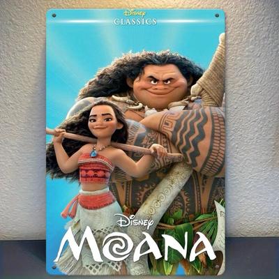 1pc "Disney's Oceanic Adventure" 20.32x30.48 Cm Iron Wall Hanging, Suitable for Bedroom and Home Decoration, Bringing Tropical a