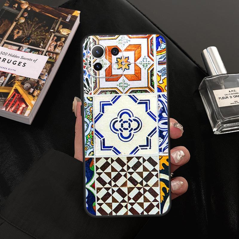 Moroccan Tile Case For Xiaomi 14T Pro 11T 12T 13T 13 14 15 Ultra POCO X7 Pro X3 X5 X6 M6 F5 F6 Pro Cover