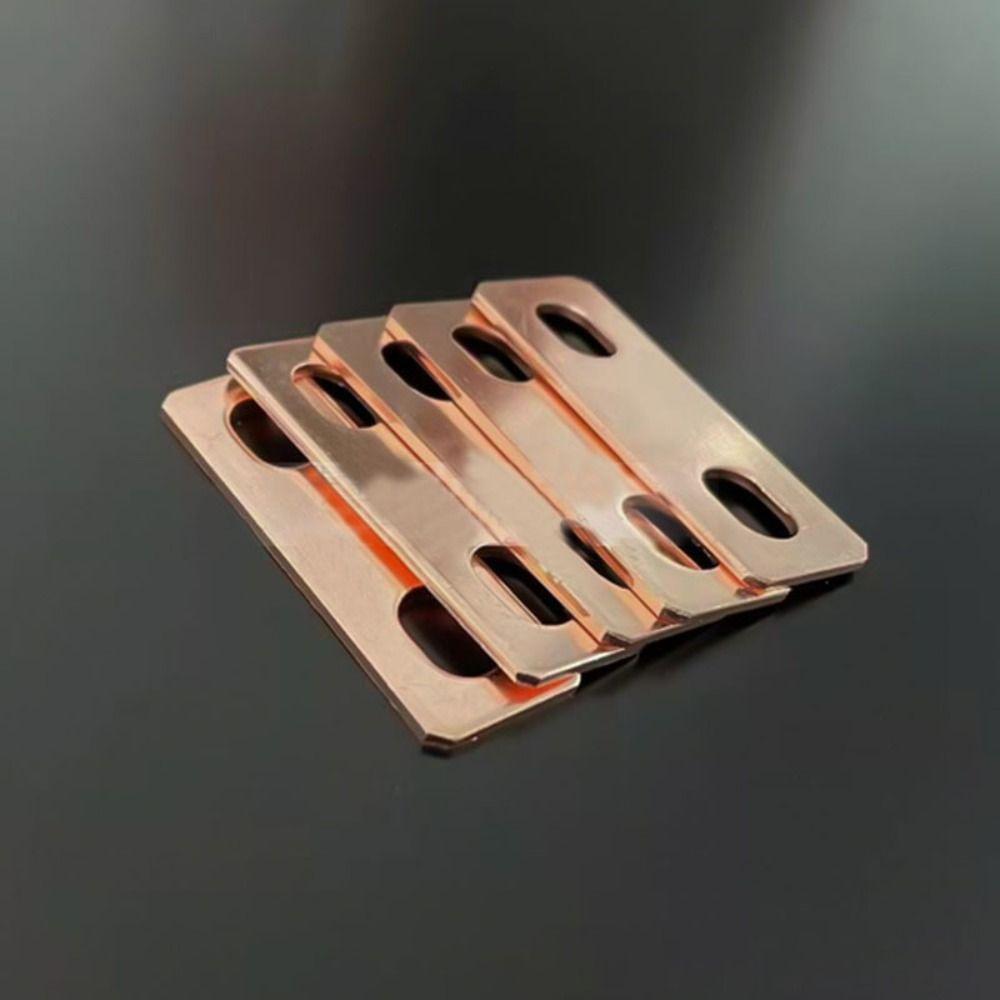 Flat Battery Busbar M6 screw holes Red Copper Pickling Busbar New Busbar Connector LiFePO4 Cell