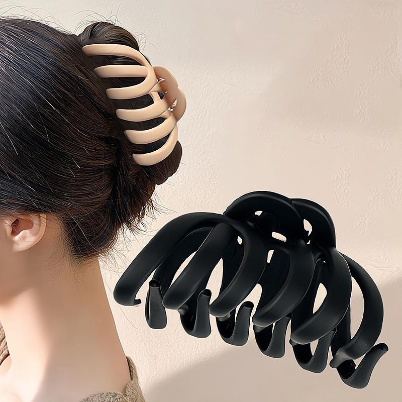 1pc Suitable for lazy style with high hair volume, grab clip, large pumpkin clip, hair clip, new shark clip
