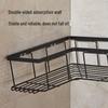 Punch-Free Wrought Iron Triangle Corner Bathroom Shelf